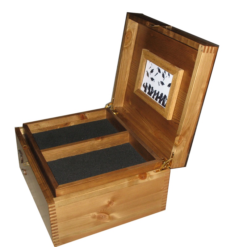 Large Lockable Family Keepsake Boxes Personalised Wooden 