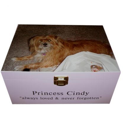 Pink Pet Memory Box with photo