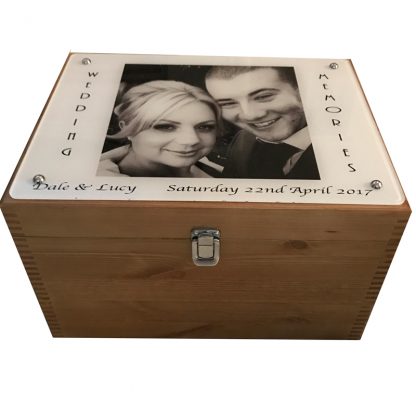 Rustic Pine Memories Box with photo on acrylic