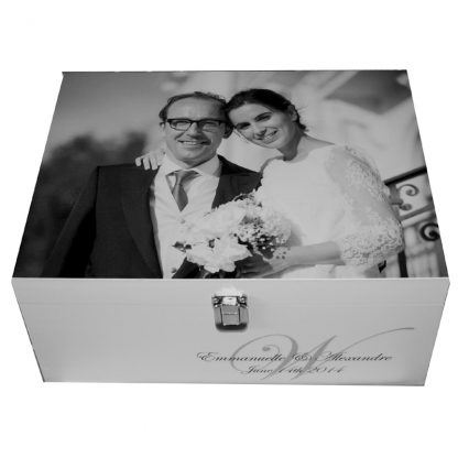 Wedding Memory Box with Photo on the lid