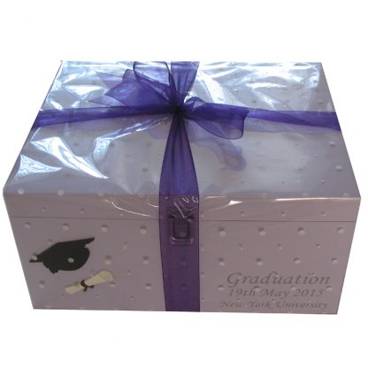 Lavender Graduation Keepsake Box Gift Wrapped