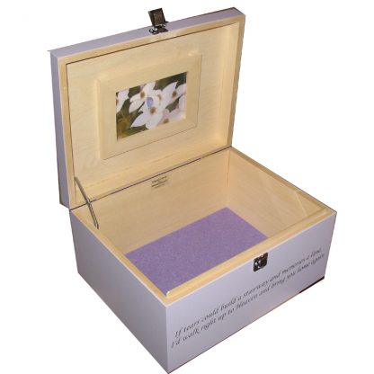 Lavender Box open with frame and felt