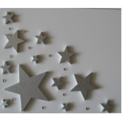 Silver Stars with crystals between them
