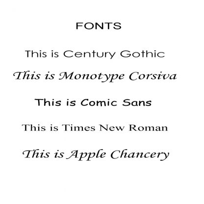 Fonts - five