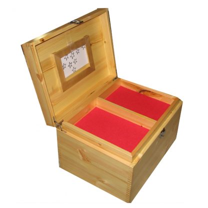 Wooden XL Memorial Box Personalised Natural Pine