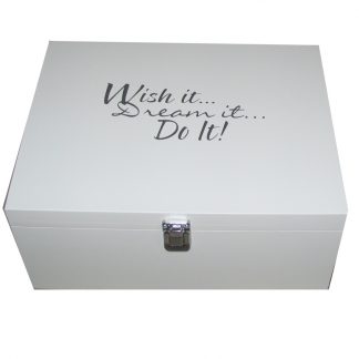 Keepsake Boxes with quote Wish it Dream it Do it