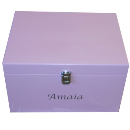 Lockable Lilac Extra Large Keepsake Boxes for girls
