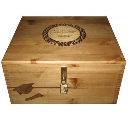 Personalised Large Wooden Graduation Keepsake Box