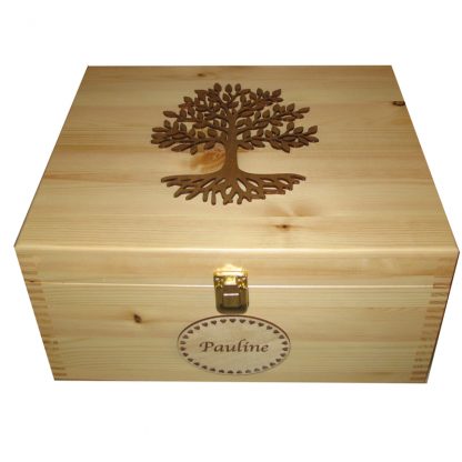 Large Keepsake Boxes Personalised Wooden Lacquered Tree of Life