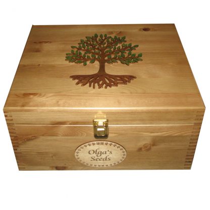 Large Lockable Keepsake Boxes Personalised Wooden Painted Tree of Life