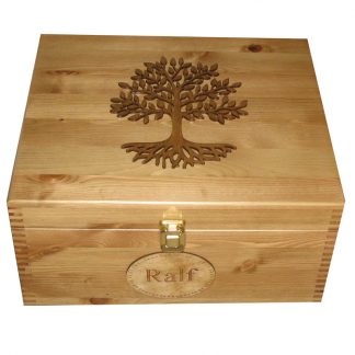 Pine Wooden Large Memory or Keepsake Boxes