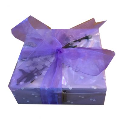 Small Lavender Keepsake Box Gift Wrapped