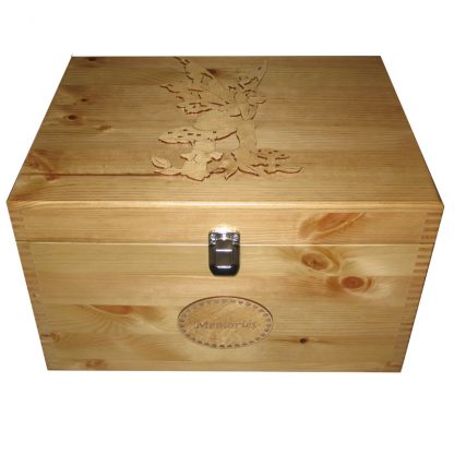 Personalised Wooden XL Memory Box for Memories Pixie Fairy