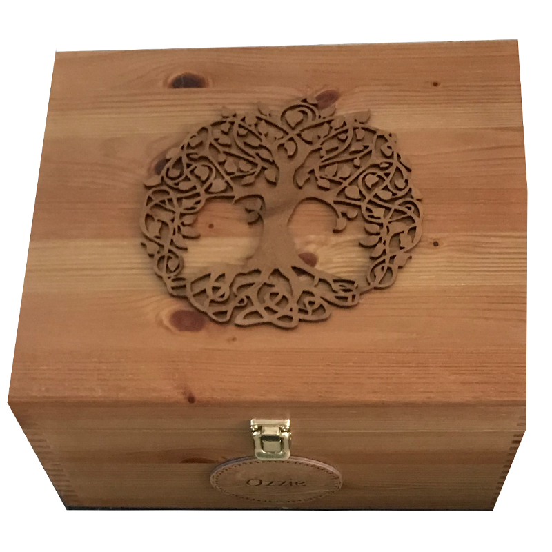 Wooden Lacquered Tree Of Life Design 2, Wooden Keepsake Box Uk