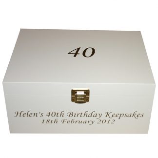 Keepsake Storage Box Personalised Birthday Boxes with age 30th, 40th, 50th, etc.