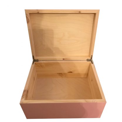 Decorate your own......Pink Wooden Keepsake Storage Box Plain - Special Price Open
