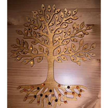 Bling Keepsake Memory Boxes XL Personalised Wooden Lacquered Tree of Life Crystals from Swarovski